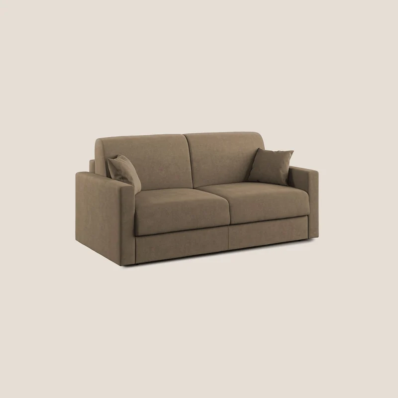 Chris canapé convertible en microfibre détachable T11 marron