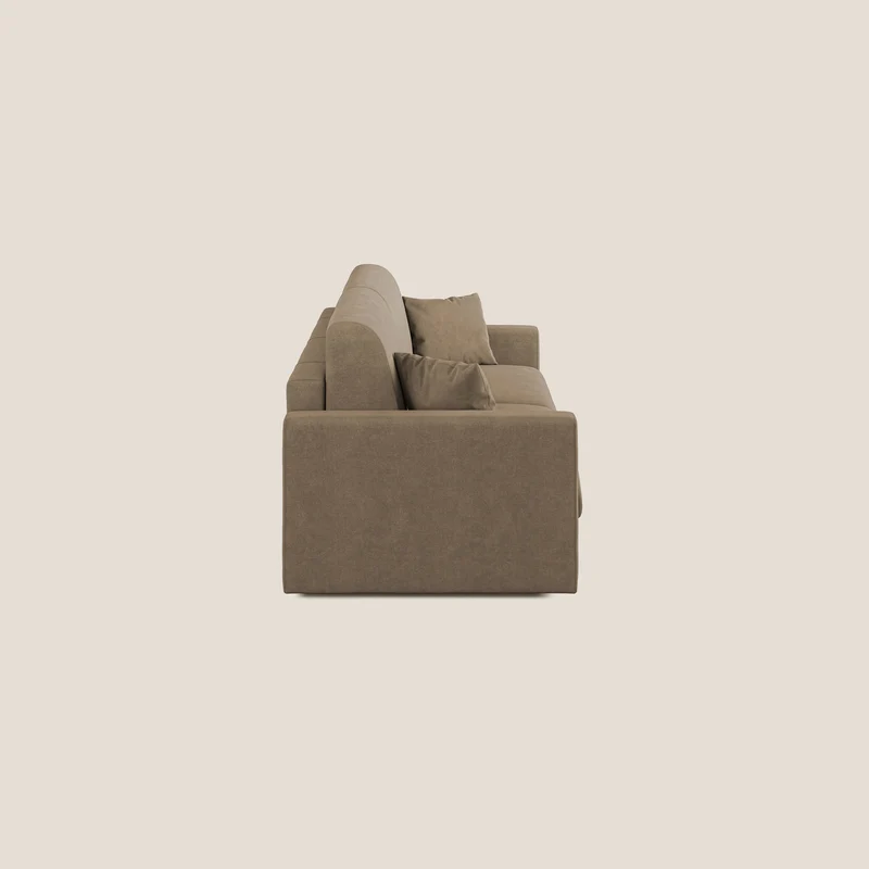 Chris canapé convertible en microfibre détachable T11 marron