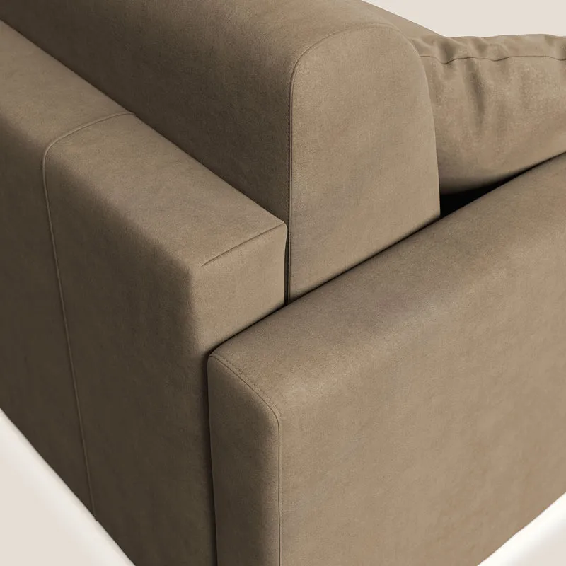 Chris canapé convertible en microfibre détachable T11 marron