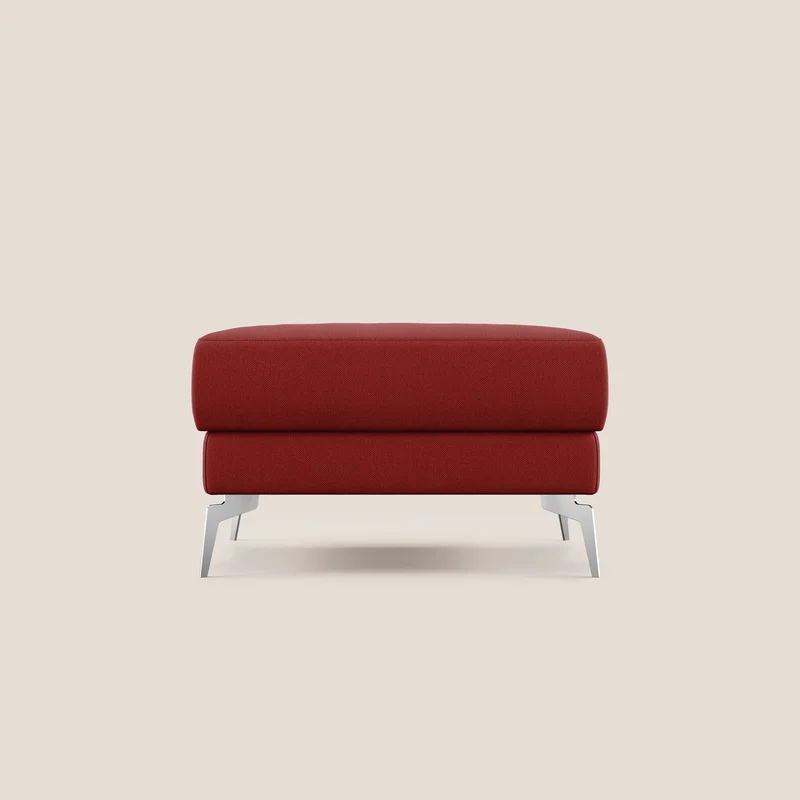 Star Pouf avec pieds hauts en tissu détachable T05 rouge