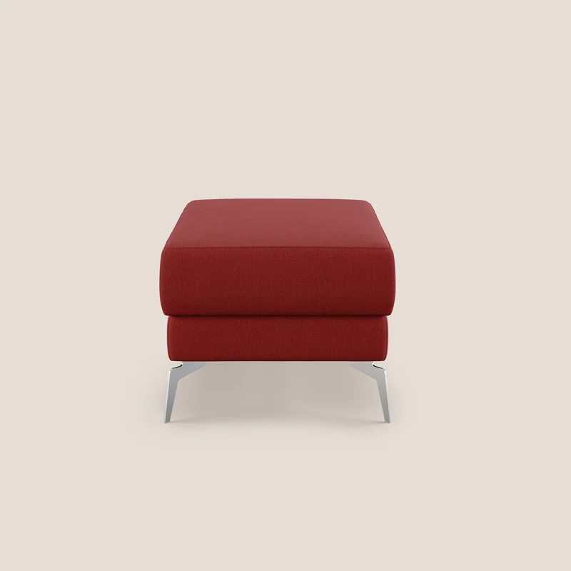 Star Pouf avec pieds hauts en tissu détachable T05 rouge