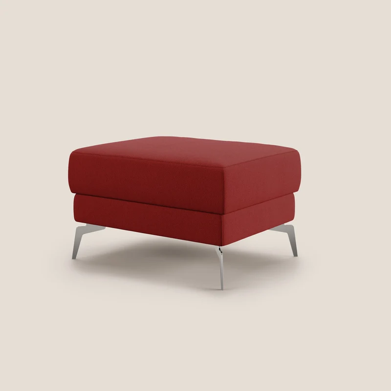 Star Pouf avec pieds hauts en tissu détachable T05 rouge