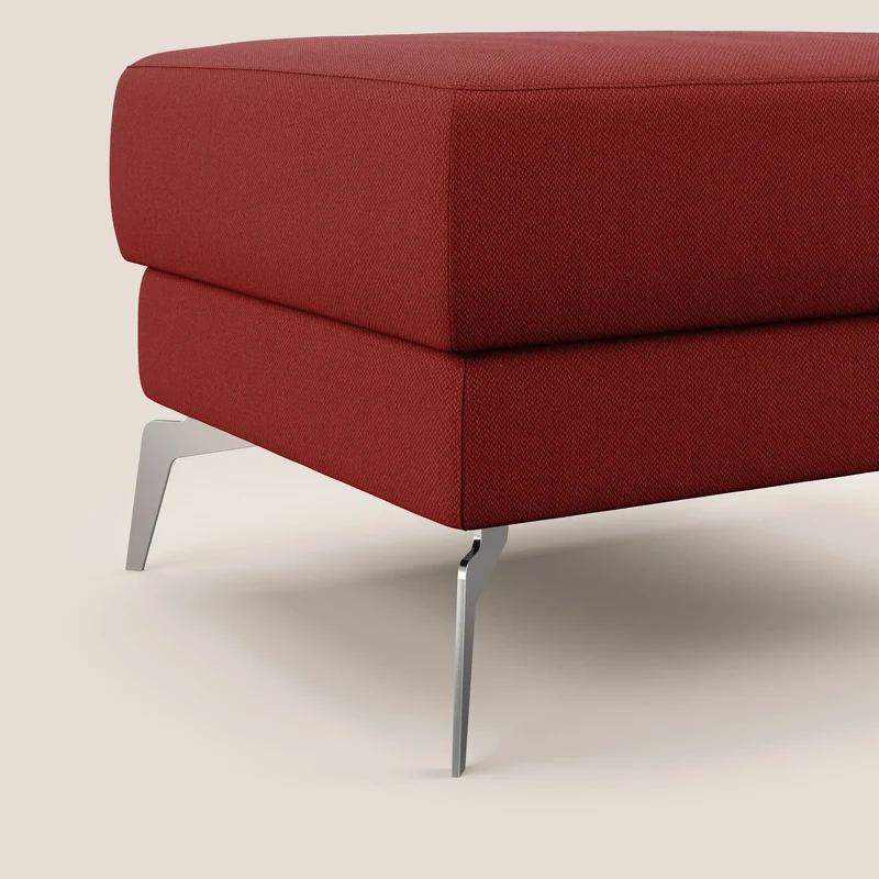 Star Pouf avec pieds hauts en tissu détachable T05 rouge