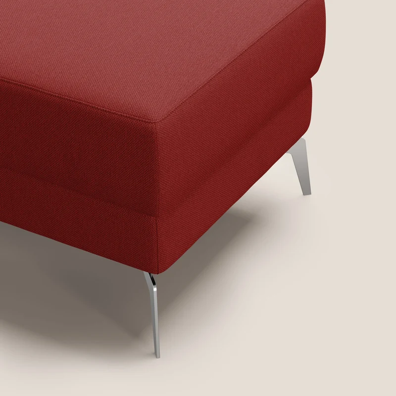 Star Pouf avec pieds hauts en tissu détachable T05 rouge
