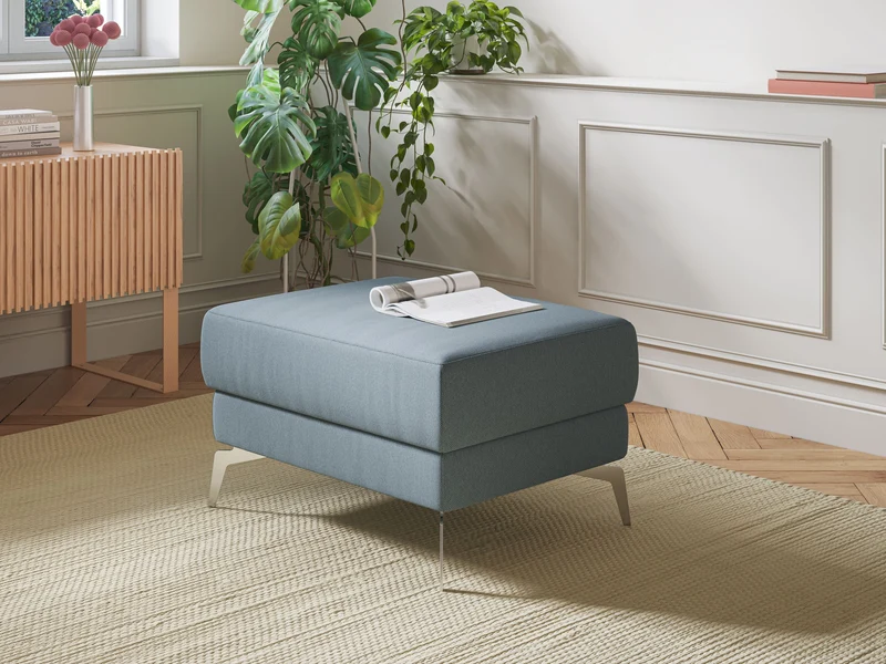 Star Pouf avec pieds hauts en tissu détachable T05 rouge