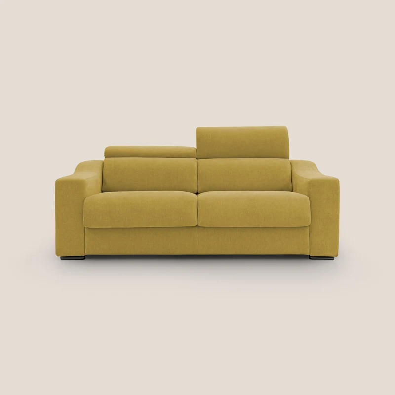 Bomber Canapé convertible matrimonial avec têtières en tissu imperméable T14 jaune