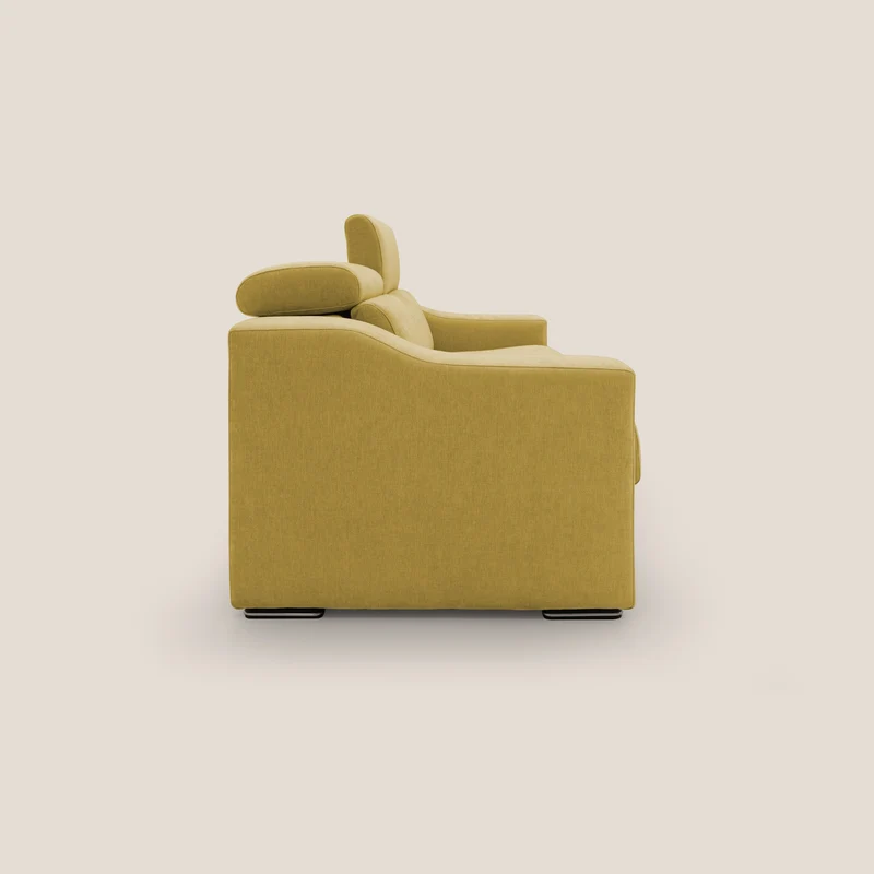Bomber Canapé convertible matrimonial avec têtières en tissu imperméable T14 jaune