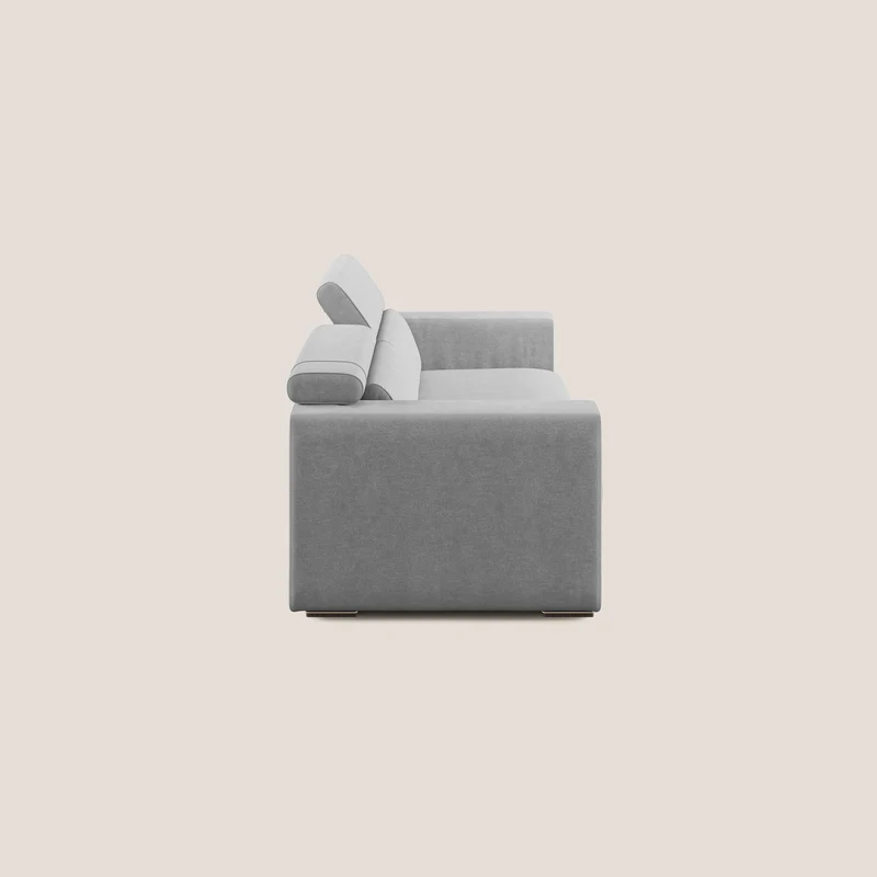 Vegas canapé avec têtières inclinables en microfibre imperméable T11 gris