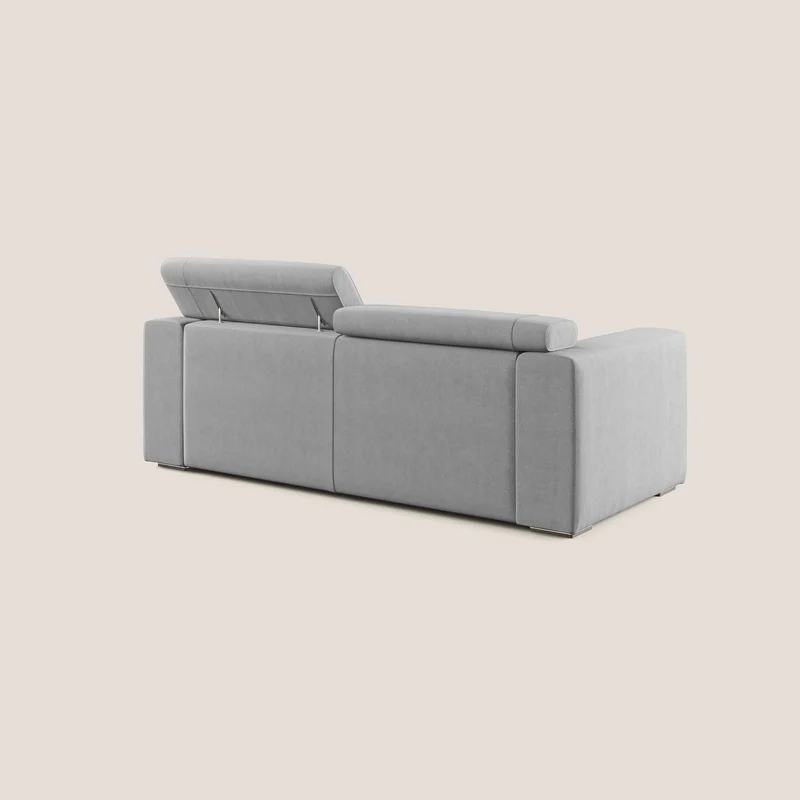 Vegas canapé avec têtières inclinables en microfibre imperméable T11 gris