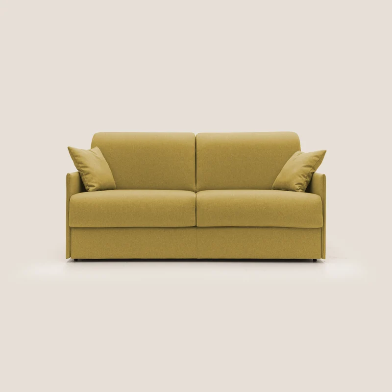 Evans Canapé convertible en tissu imperméable T13 jaune
