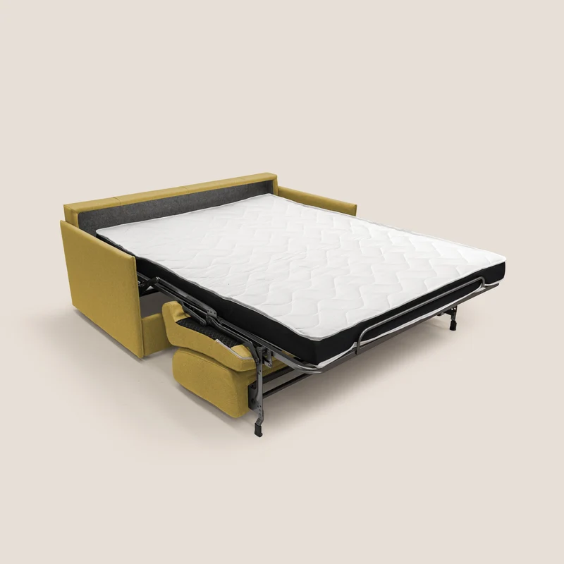 Evans Canapé convertible en tissu imperméable T13 jaune