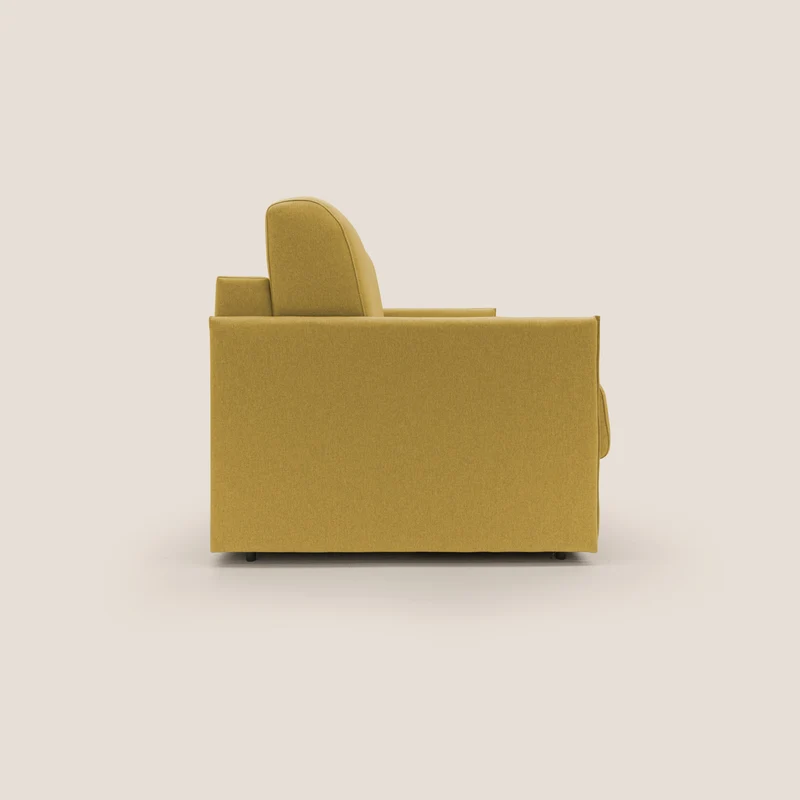 Evans Canapé convertible en tissu imperméable T13 jaune