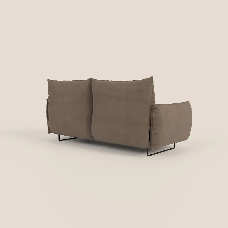 Monamour canapé au design moderne avec option relax électrique en microfibre détachable imperméable T11 marron