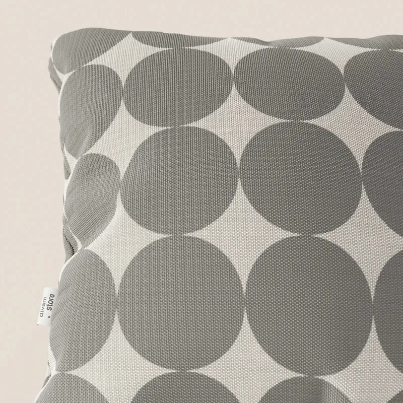 Dot coussins géométriques en tissu hydrofuge gris