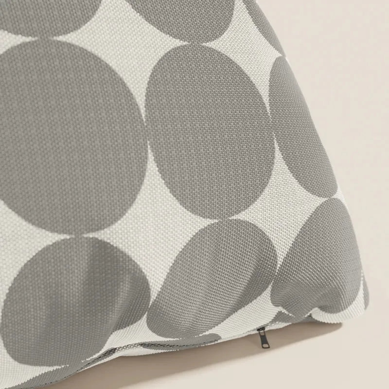 Dot coussins géométriques en tissu hydrofuge gris