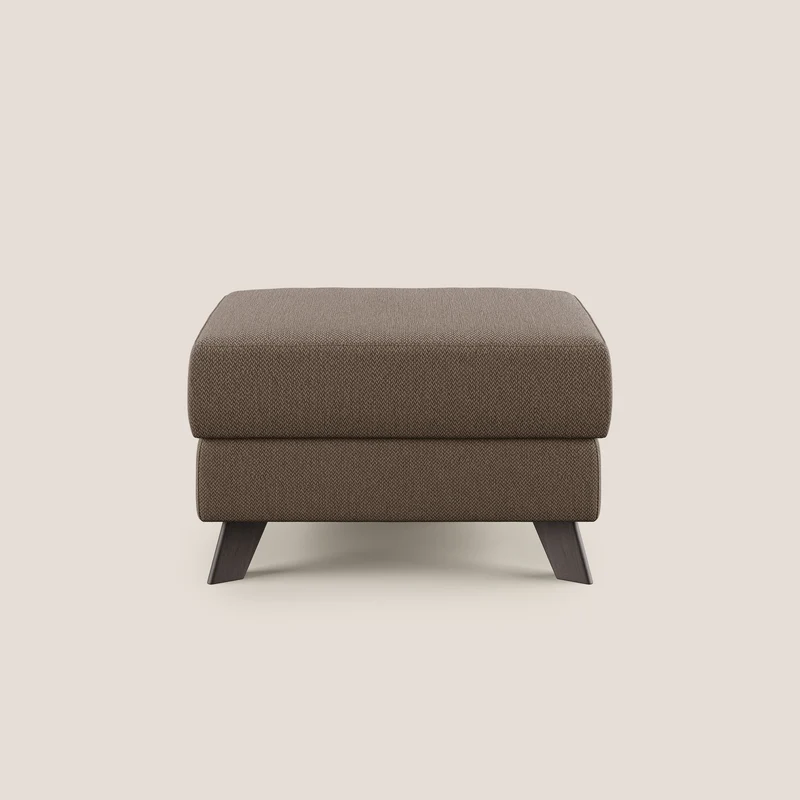 Moon Pouf coffre aux pieds hauts en tissu détachable avec l'eau T05 marron
