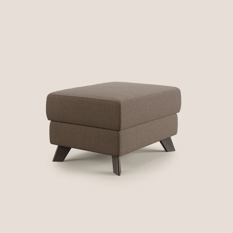 Moon Pouf coffre aux pieds hauts en tissu détachable avec l'eau T05 marron