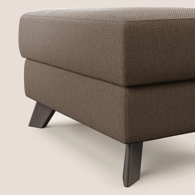 Moon Pouf coffre aux pieds hauts en tissu détachable avec l'eau T05 marron