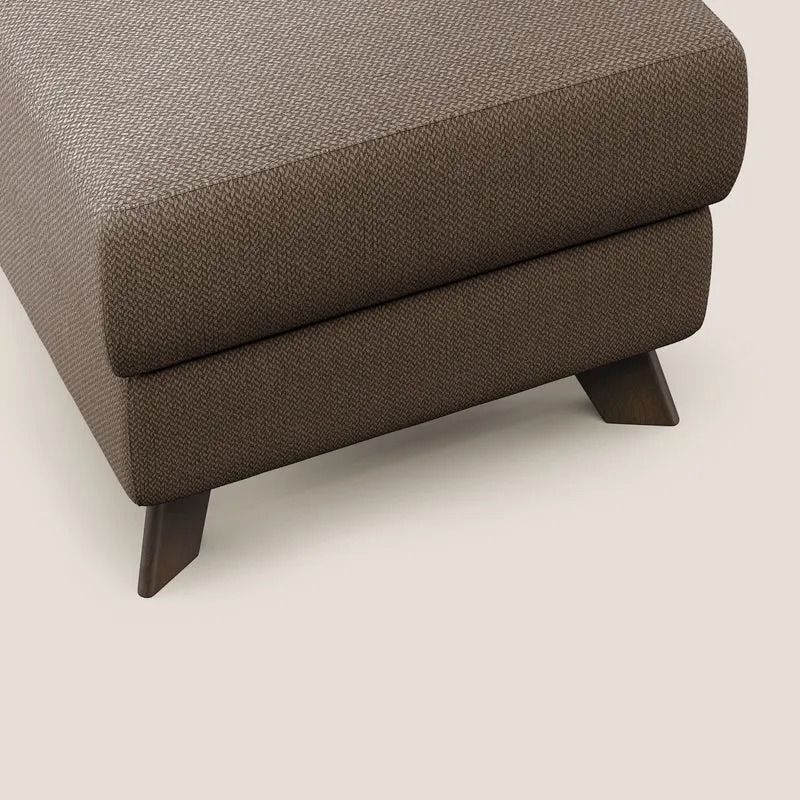 Moon Pouf coffre aux pieds hauts en tissu détachable avec l'eau T05 marron