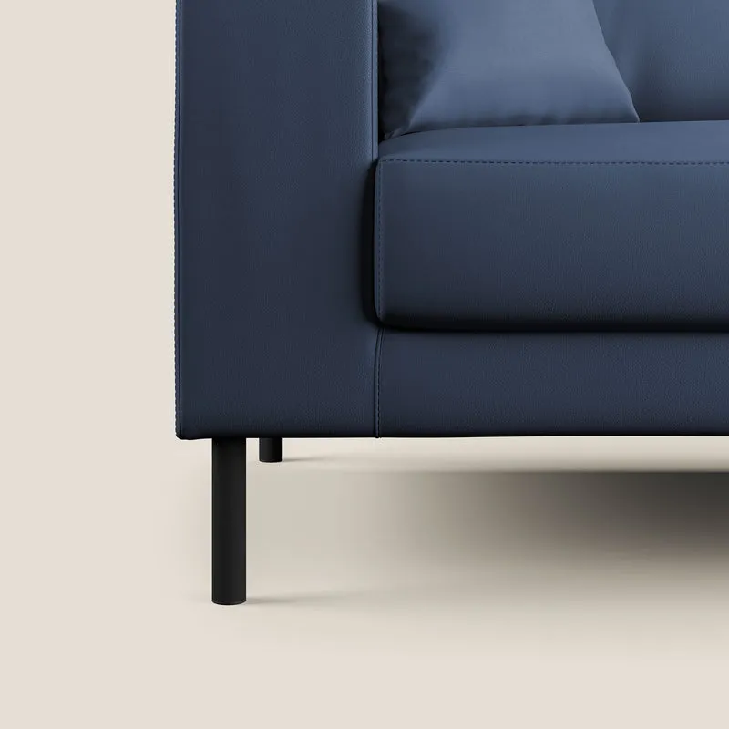 Uranio canapé linéaire moderne en simili cuir imperméable T04 bleu