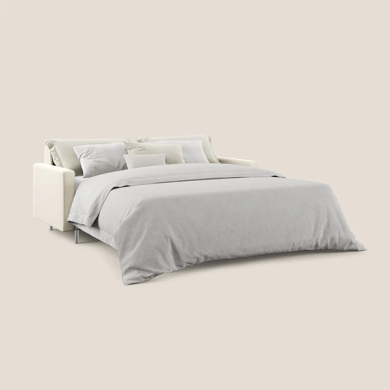 Andromeda canapé-lit double en velours doux imperméable T01 crème