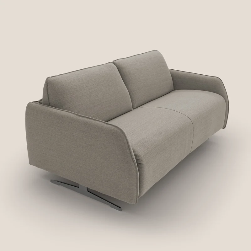 Texas Canapé convertible matrimonial moderne en tissu imperméable T19 beige