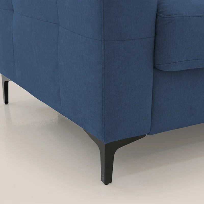 Gardenia canapé convertible matelas H 18cm avec têtières réglables et revêtement imperméable T02 bleu