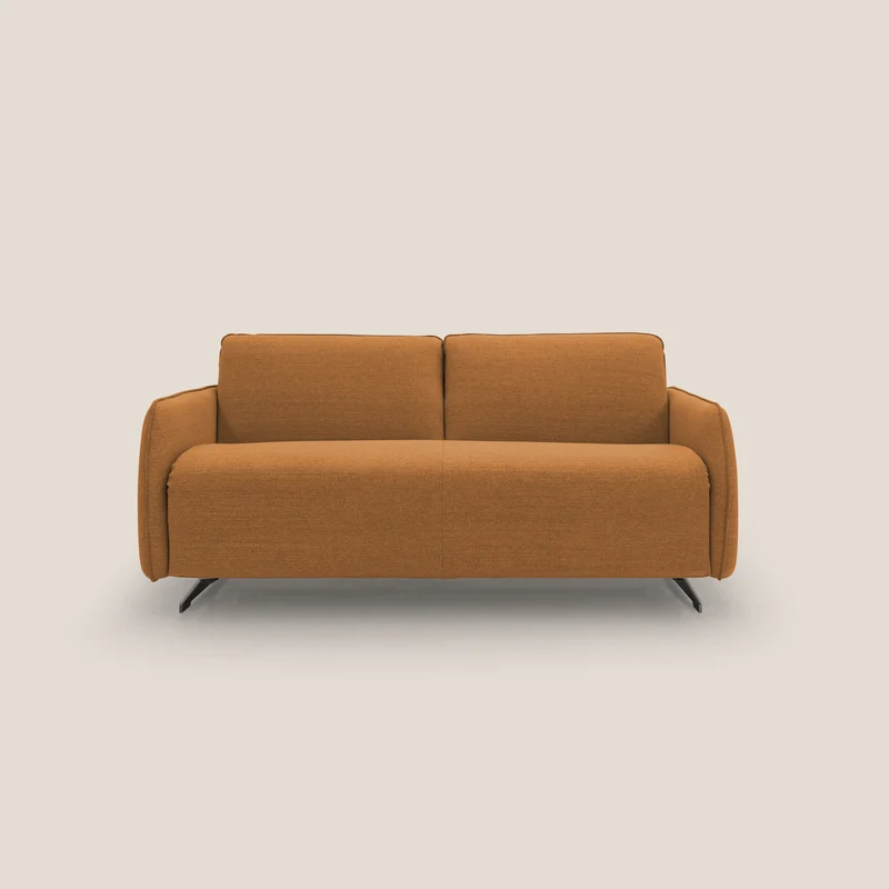 Texas Canapé convertible matrimonial moderne en tissu imperméable T19 orange