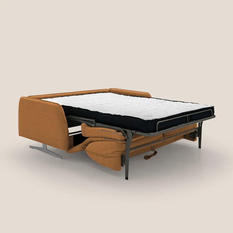 Texas Canapé convertible matrimonial moderne en tissu imperméable T19 orange