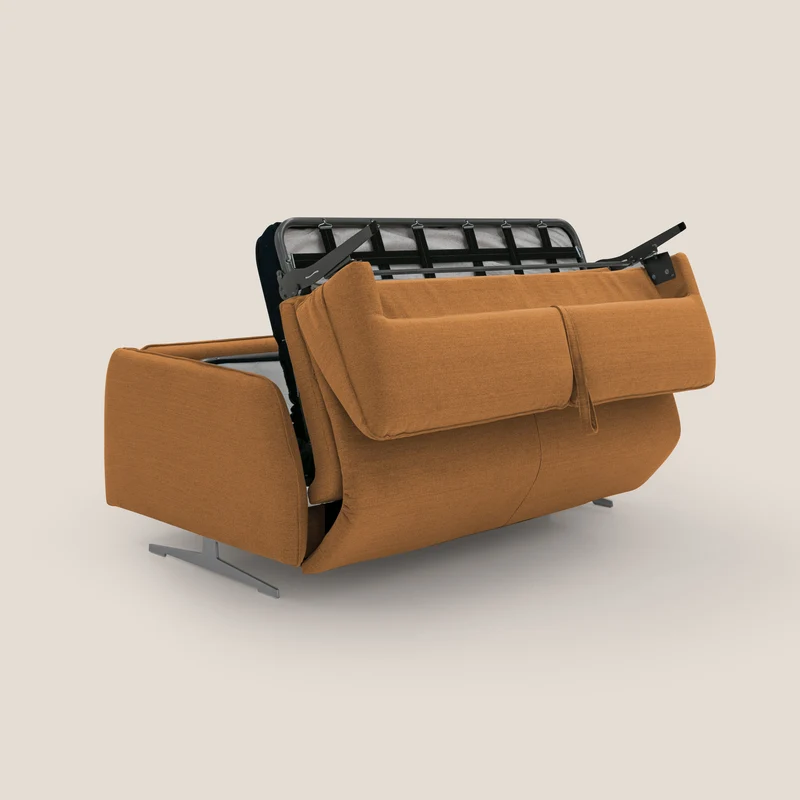 Texas Canapé convertible matrimonial moderne en tissu imperméable T19 orange