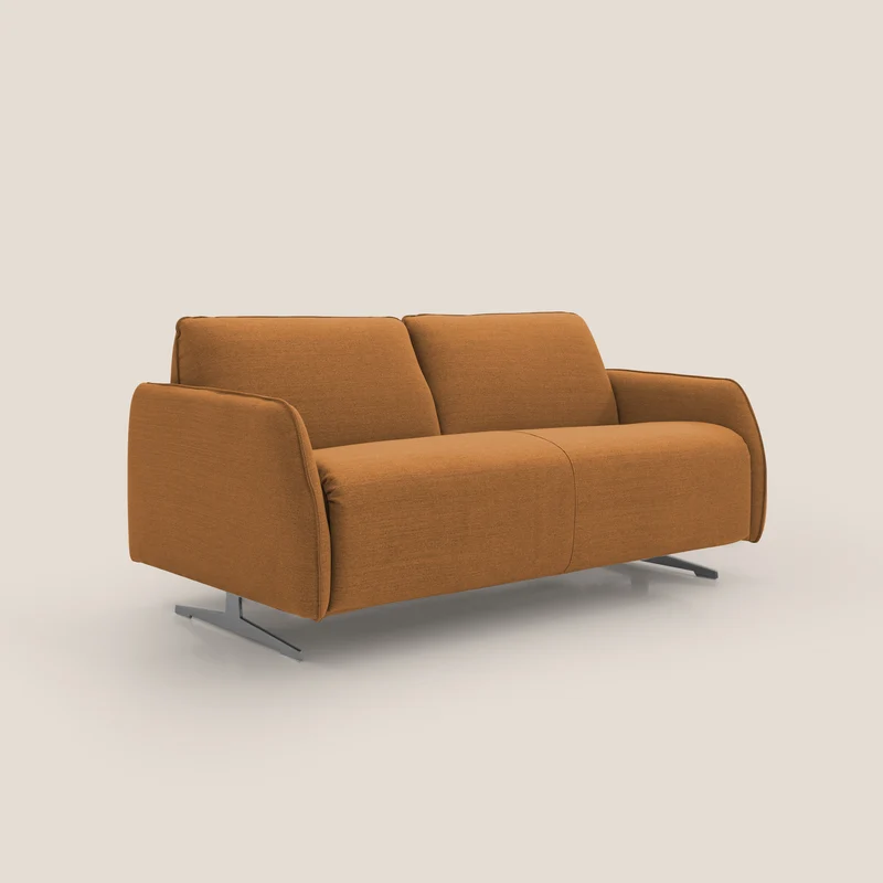 Texas Canapé convertible matrimonial moderne en tissu imperméable T19 orange
