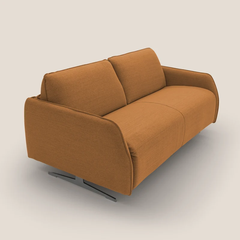 Texas Canapé convertible matrimonial moderne en tissu imperméable T19 orange