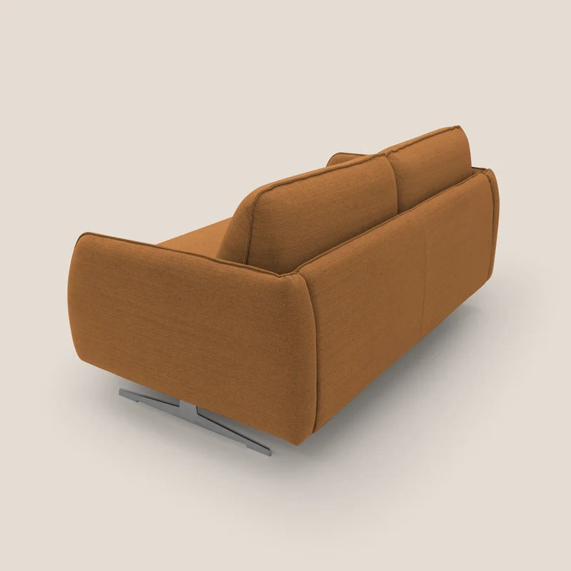 Texas Canapé convertible matrimonial moderne en tissu imperméable T19 orange
