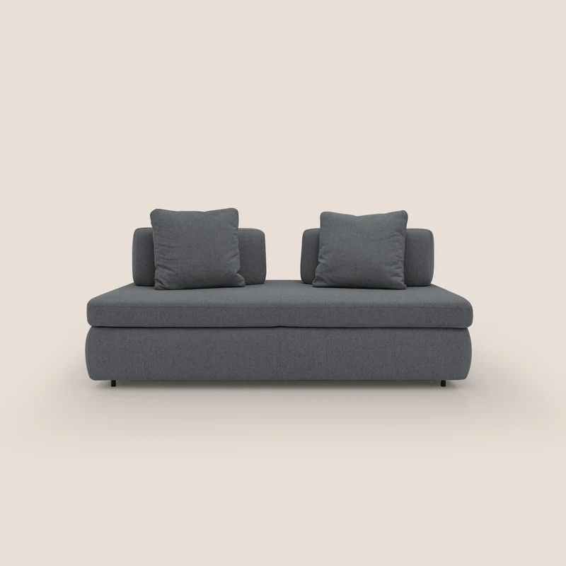GRANSASSO Canapé convertible au design innovant en tissu imperméable T03 anthracite