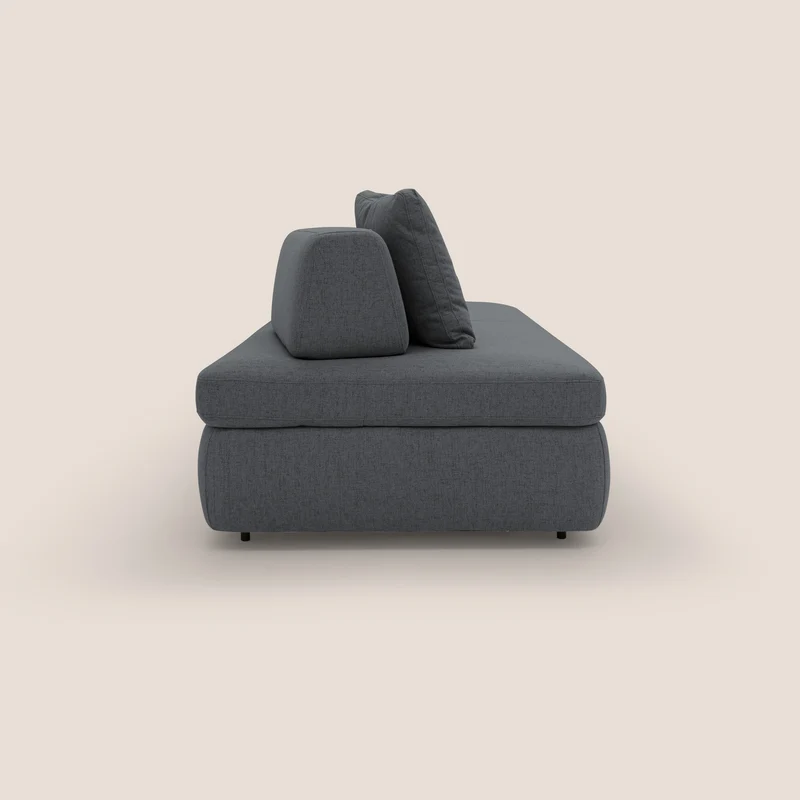 GRANSASSO Canapé convertible au design innovant en tissu imperméable T03 anthracite