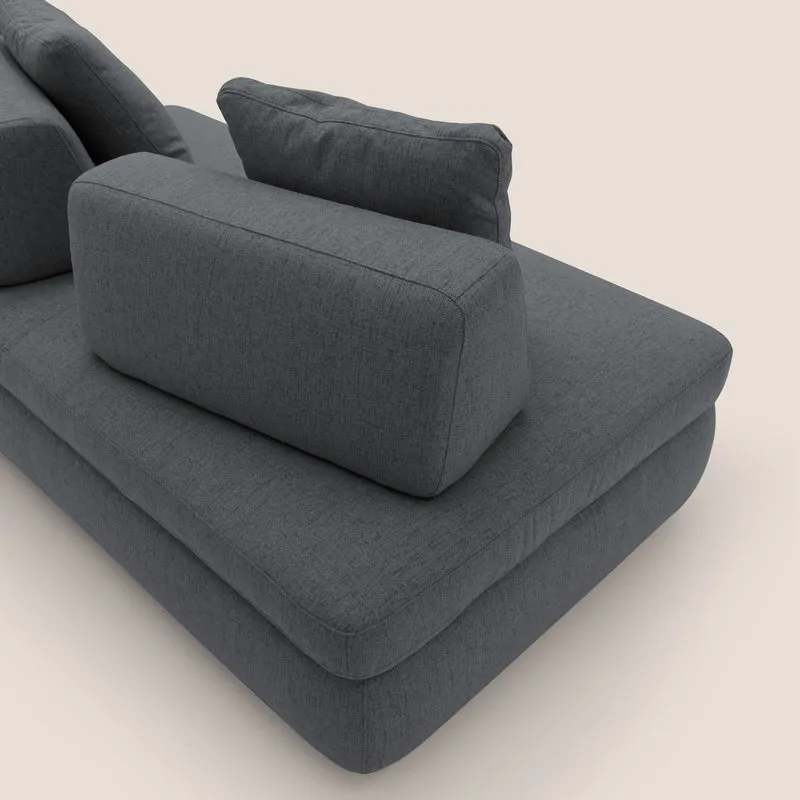 GRANSASSO Canapé convertible au design innovant en tissu imperméable T03 anthracite