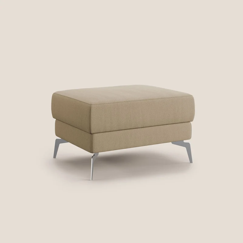 Star Pouf avec pieds hauts en tissu détachable T05 beige