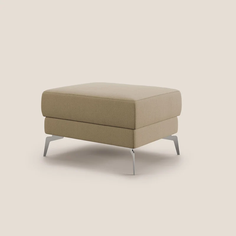 Star Pouf avec pieds hauts en tissu détachable T05 beige