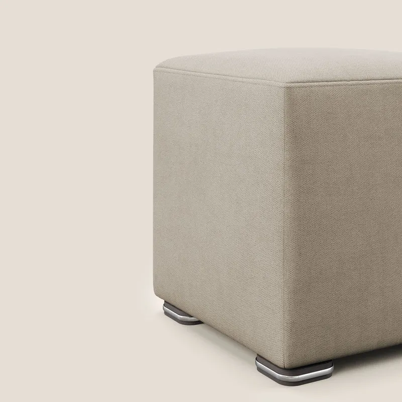 Cube pouf en tissu doux imperméable T02 beige