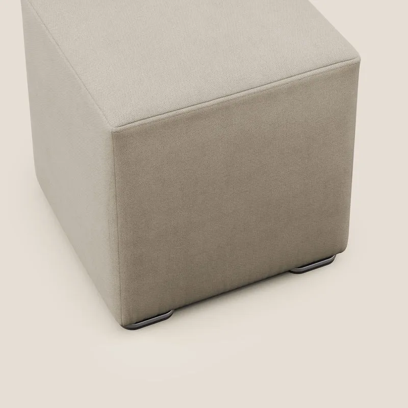 Cube pouf en tissu doux imperméable T02 beige