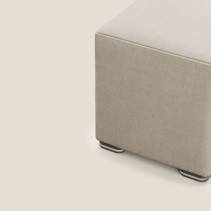 Cube pouf en tissu doux imperméable T02 beige