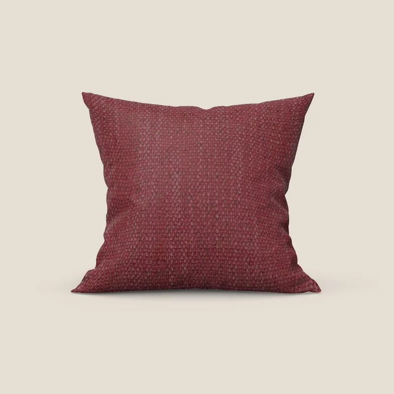Levante coussin disponible en différentes couleurs en bouclette recyclée fraîche à trame mélangée détachable T16 rouge