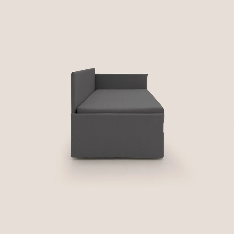 Durini Canapé duplex avec lits jumeaux et tissu effet coton imperméable T13 anthracite