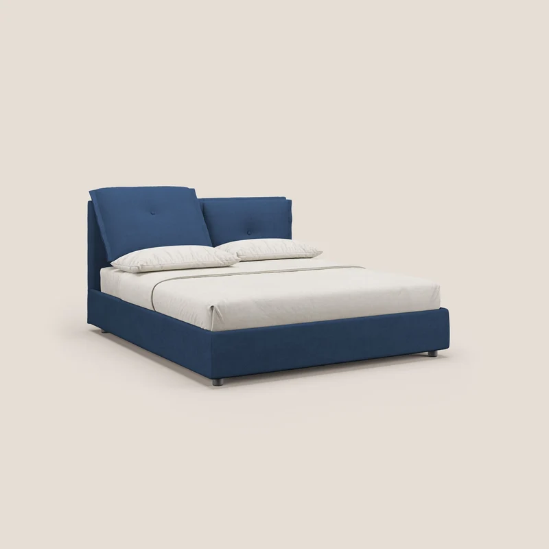 Travis lit coffre avec coussins capitonnés amovibles en tissu imperméable T02 bleu
