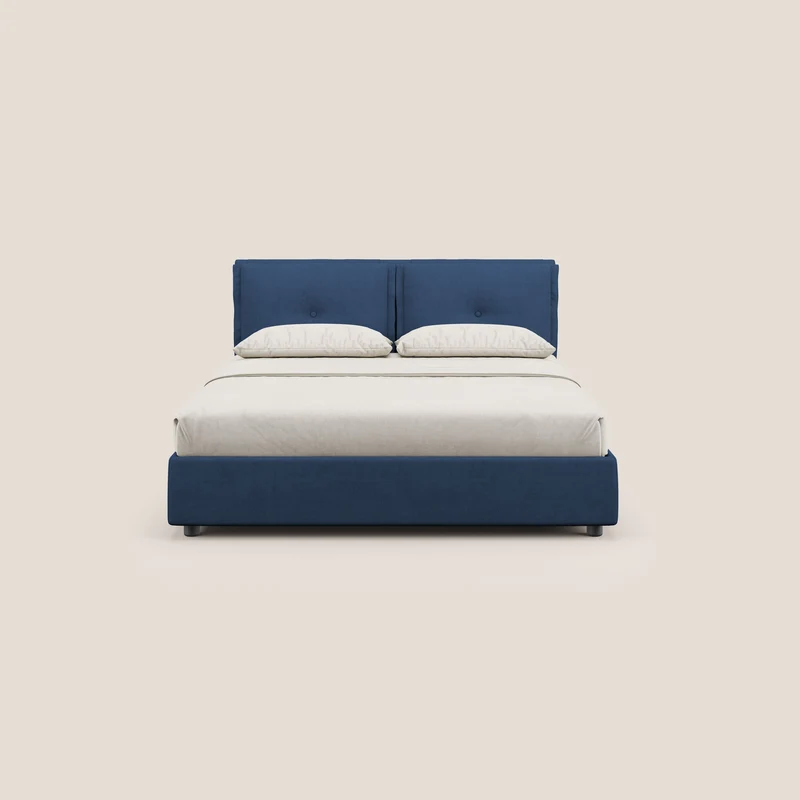 Travis lit coffre avec coussins capitonnés amovibles en tissu imperméable T02 bleu