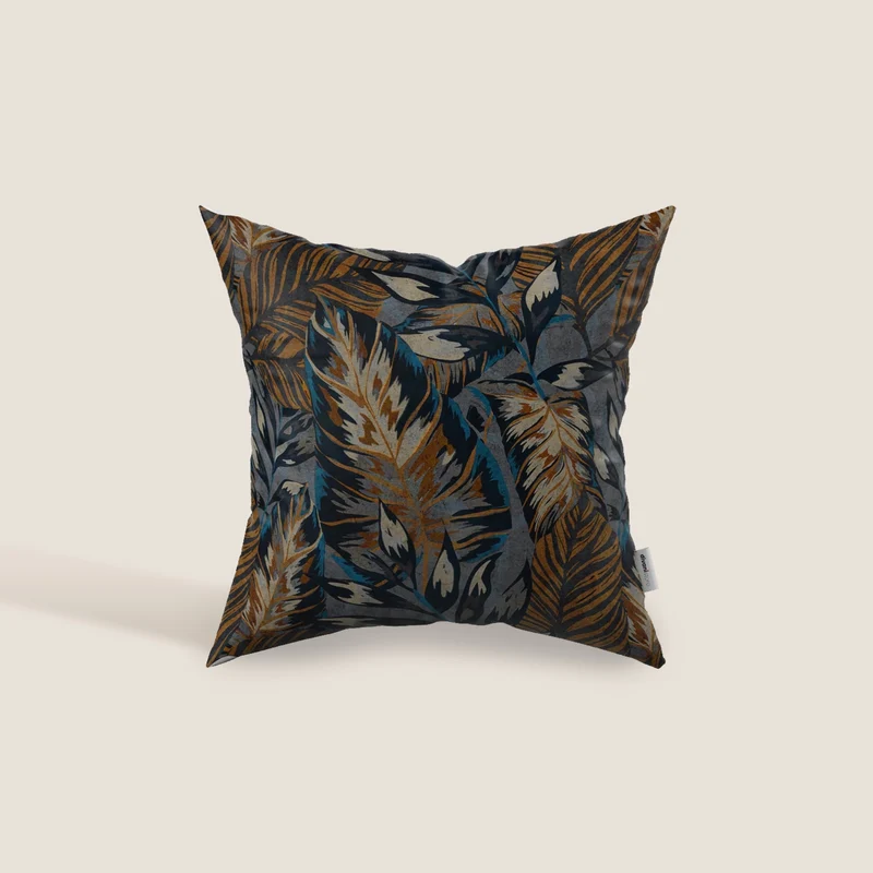 Forest coussins collection en velours imperméable bleu