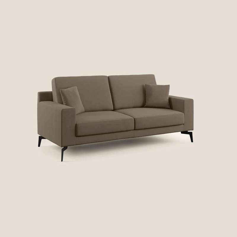Prestige canapé moderne en microfibre détachable T11 marron