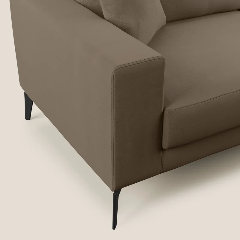 Prestige canapé moderne en microfibre détachable T11 marron