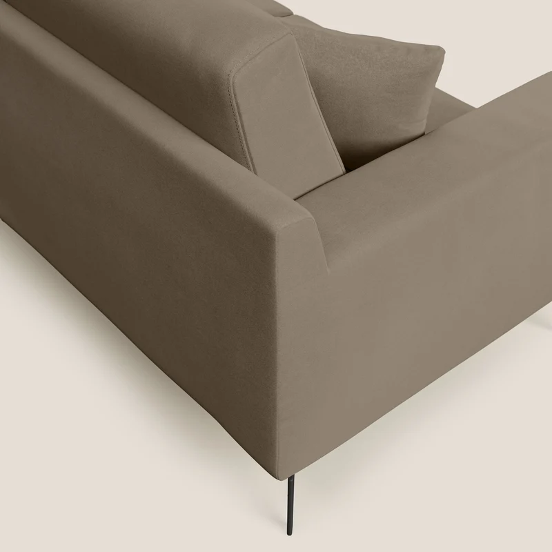 Prestige canapé moderne en microfibre détachable T11 marron