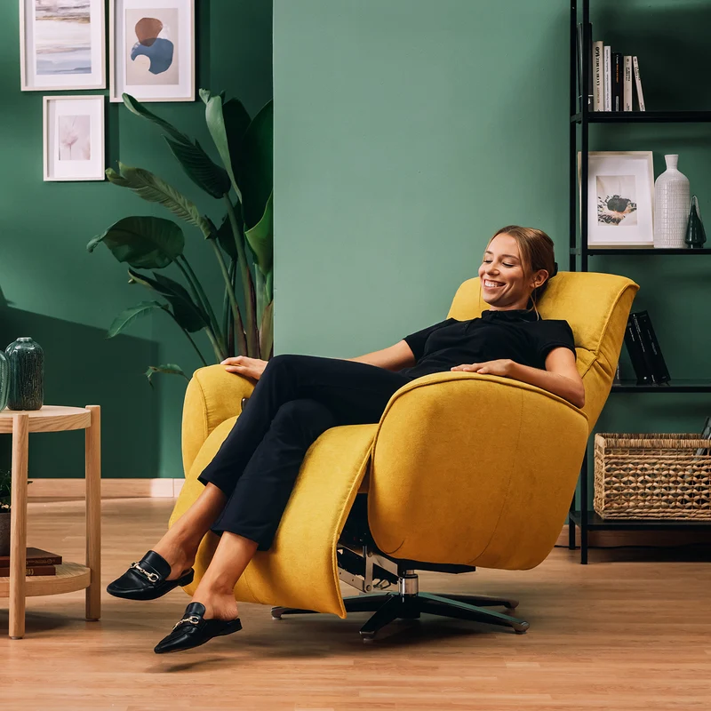 EVA fauteuil RELAX en tissu imperméable T02 jaune